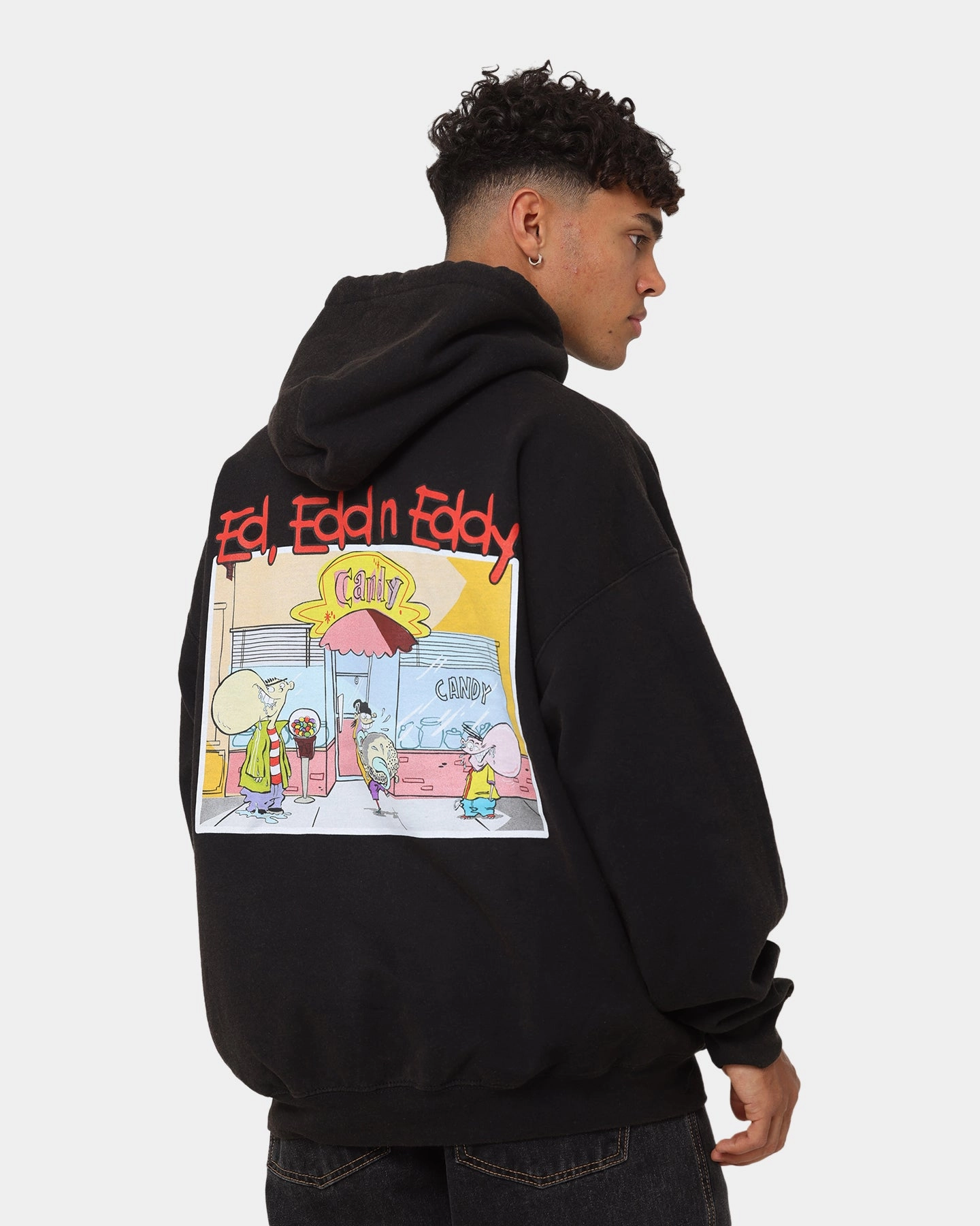 American Thrift X Ed. Edd n Eddy Jawbreaker Vintage Hoodie Black Wash