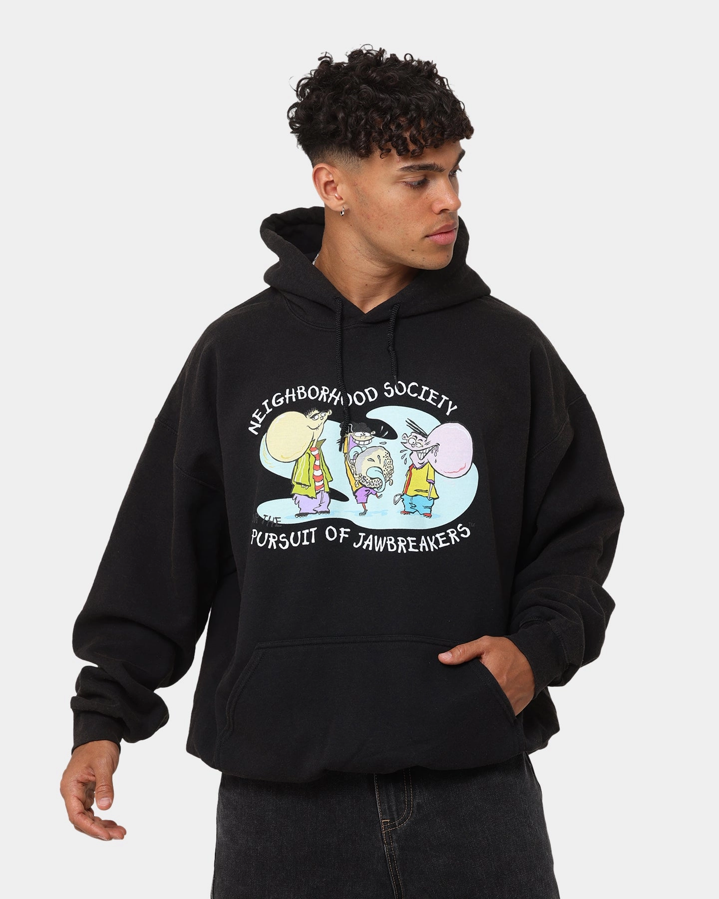 American Thrift X Ed. Edd n Eddy Jawbreaker Vintage Hoodie Black Wash