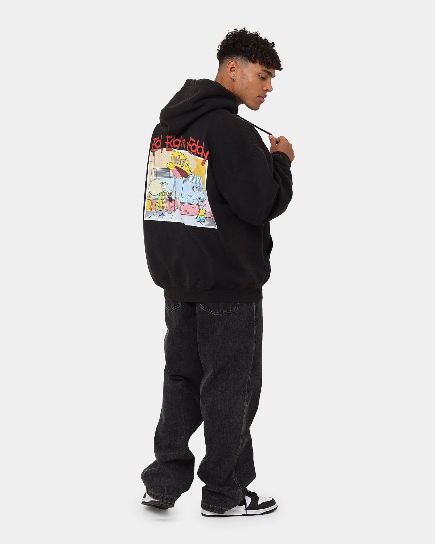 American Thrift X Ed. Edd n Eddy Jawbreaker Vintage Hoodie Black Wash