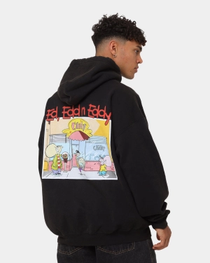 American Thrift X Ed. Edd n Eddy Jawbreaker Vintage Hoodie Black Wash