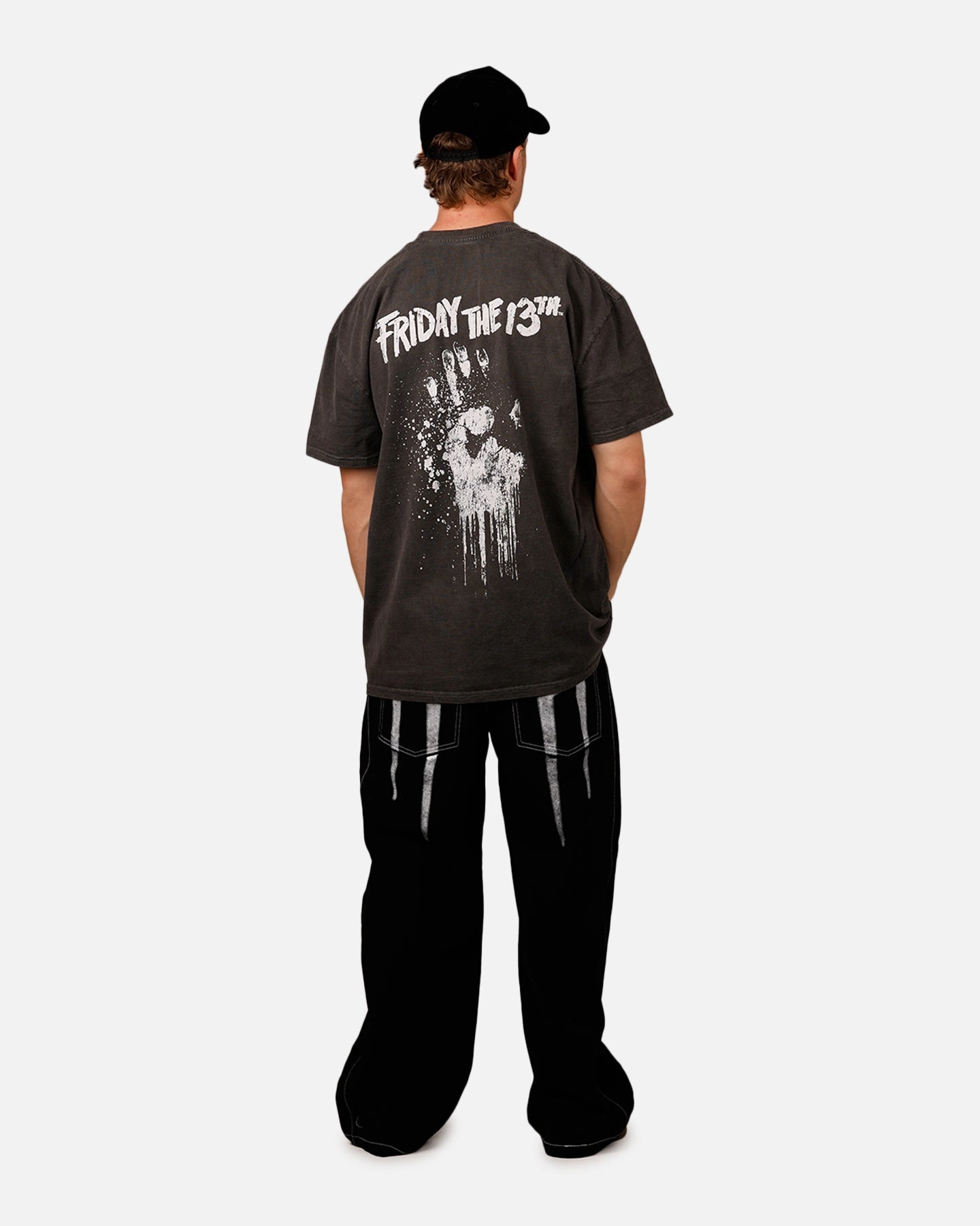 American Thrift X Friday The 13th 'Horror Classics' 13th Classic Heavyweight T-Shirt Black Wash