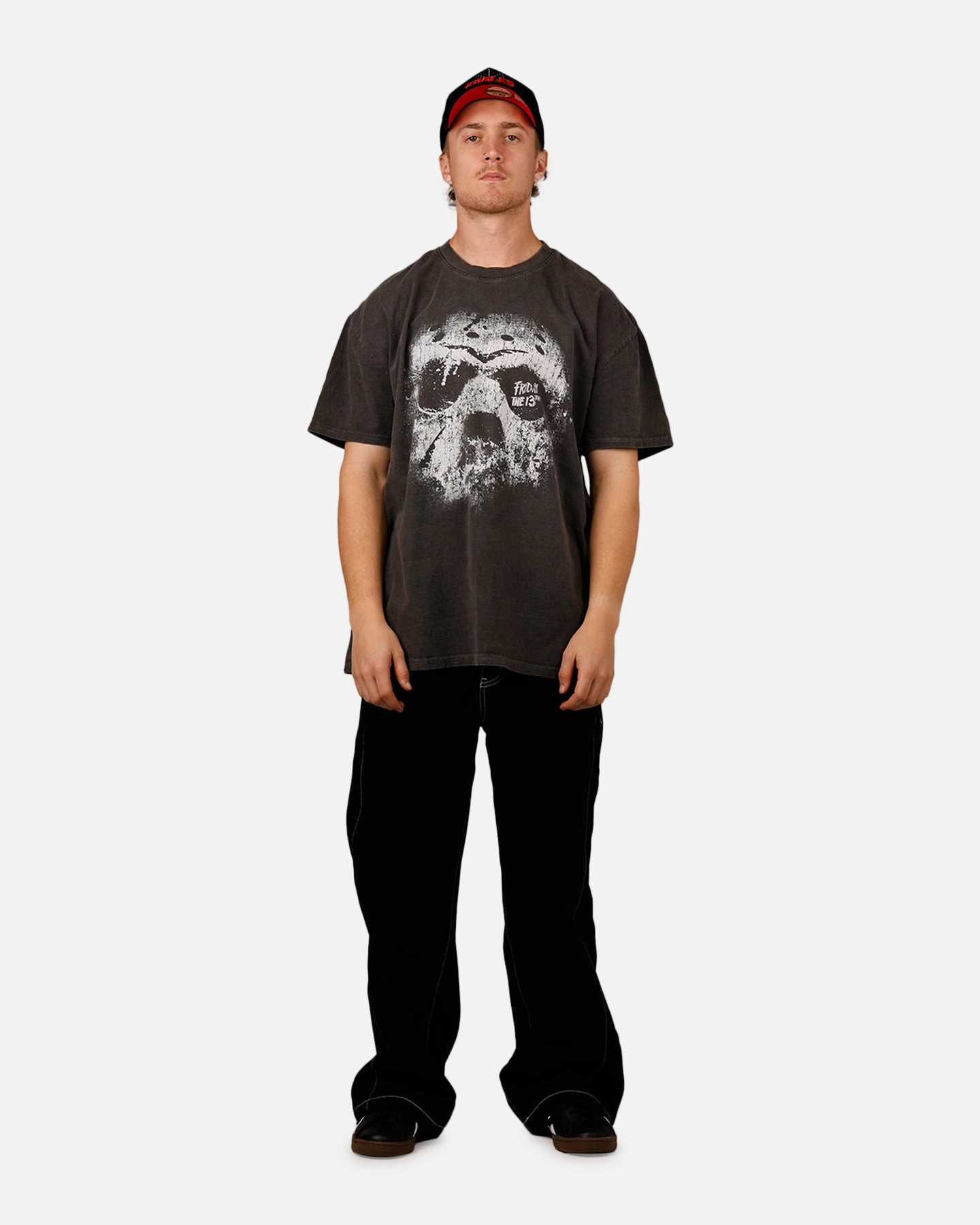 American Thrift X Friday The 13th 'Horror Classics' 13th Classic Heavyweight T-Shirt Black Wash