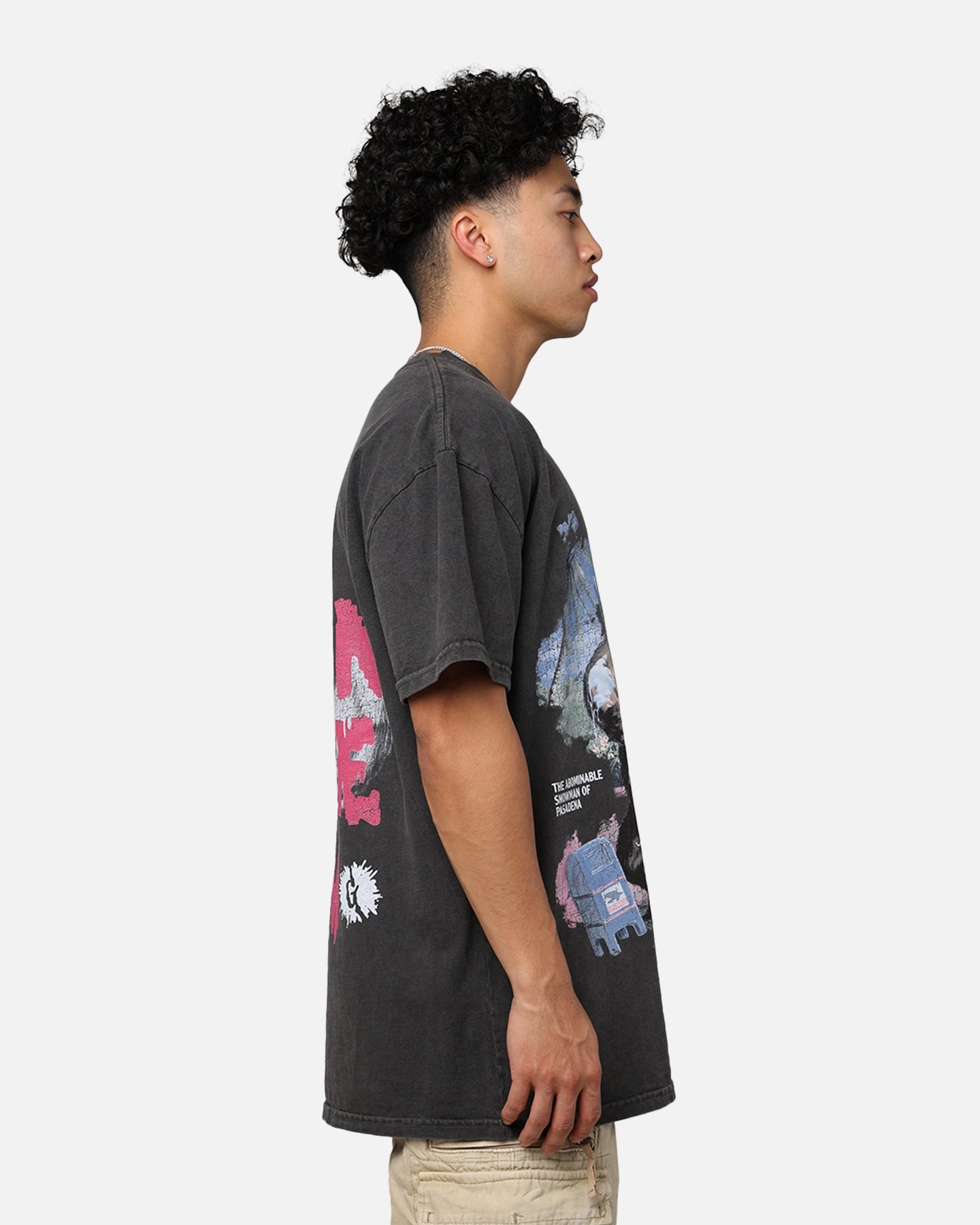 American Thrift X Goosebumps Abominable Snowman Heavyweight T-Shirt Black Wash