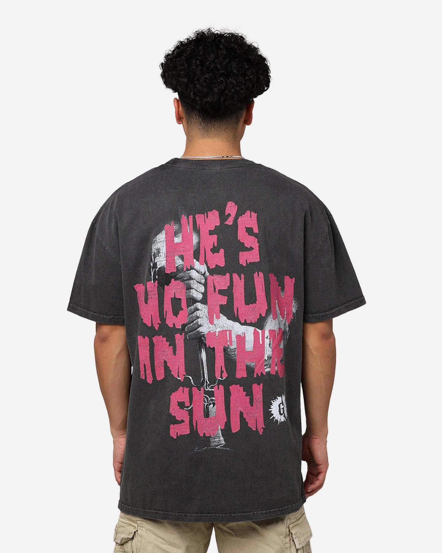 American Thrift X Goosebumps Abominable Snowman Heavyweight T-Shirt Black Wash