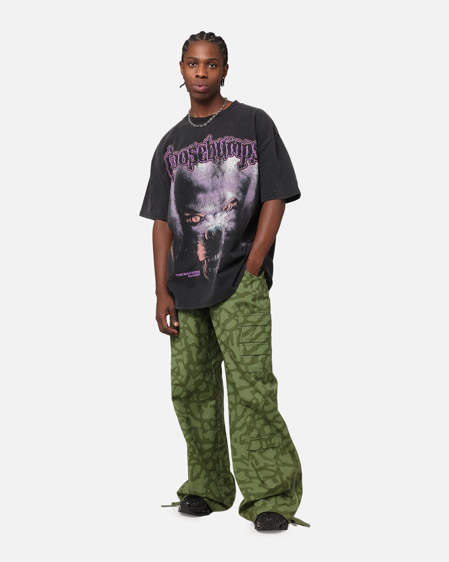 American Thrift X Goosebumps Barking Ghost Heavy T-Shirt Vintage Black