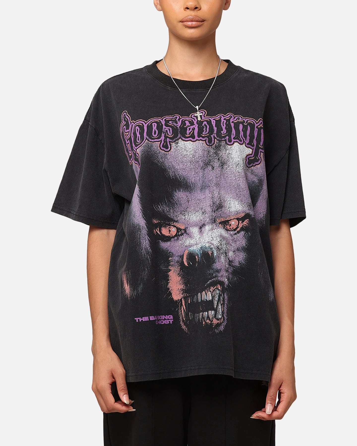 American Thrift X Goosebumps Barking Ghost Heavy T-Shirt Vintage Black