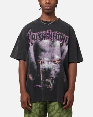 American Thrift X Goosebumps Barking Ghost Heavy T-Shirt Vintage Black
