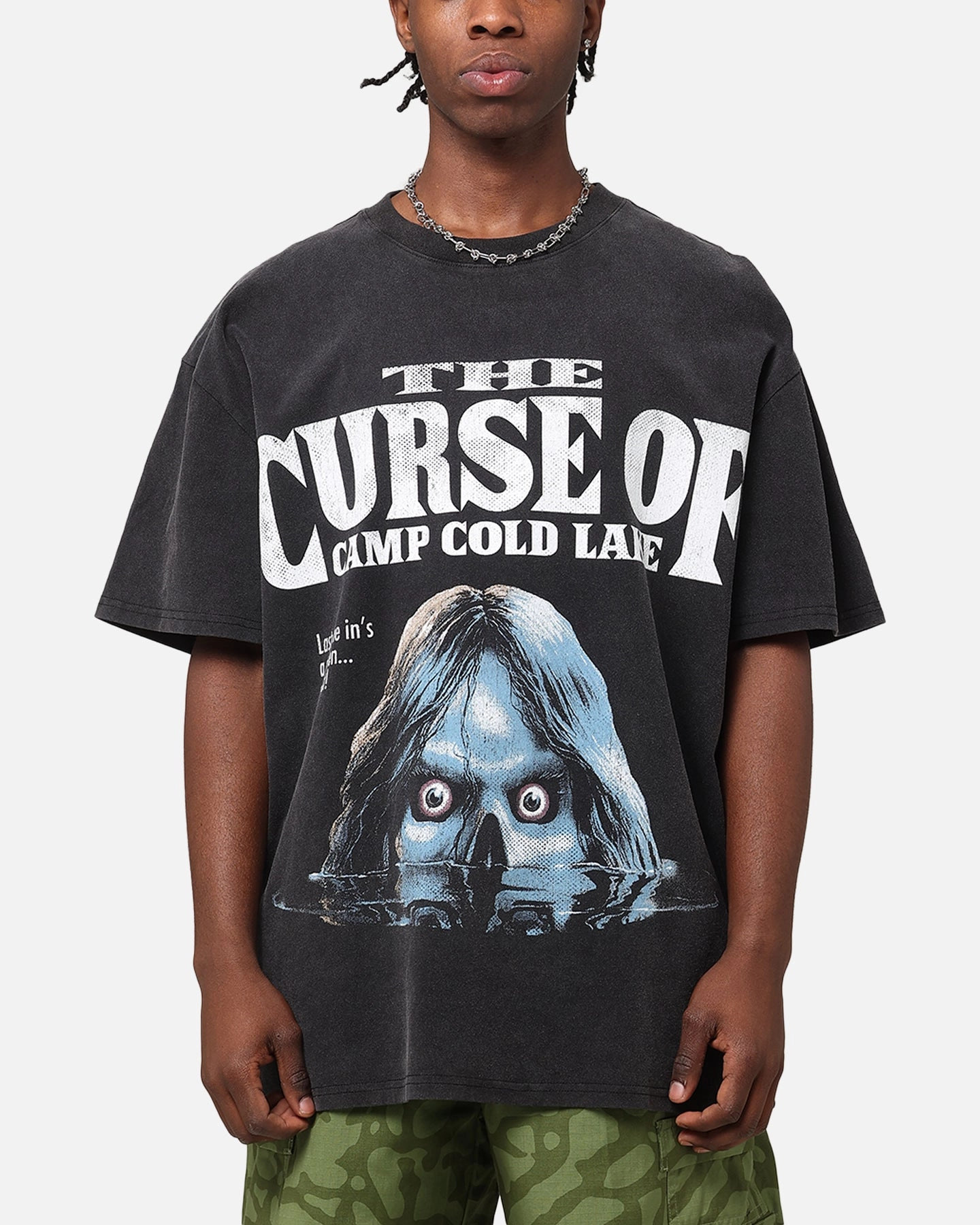 American Thrift X Goosebumps Cold Lake Heavy T-Shirt Vintage Black