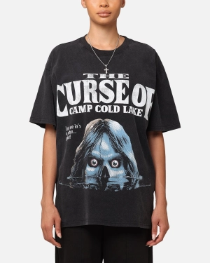 American Thrift X Goosebumps Cold Lake Heavy T-Shirt Vintage Black