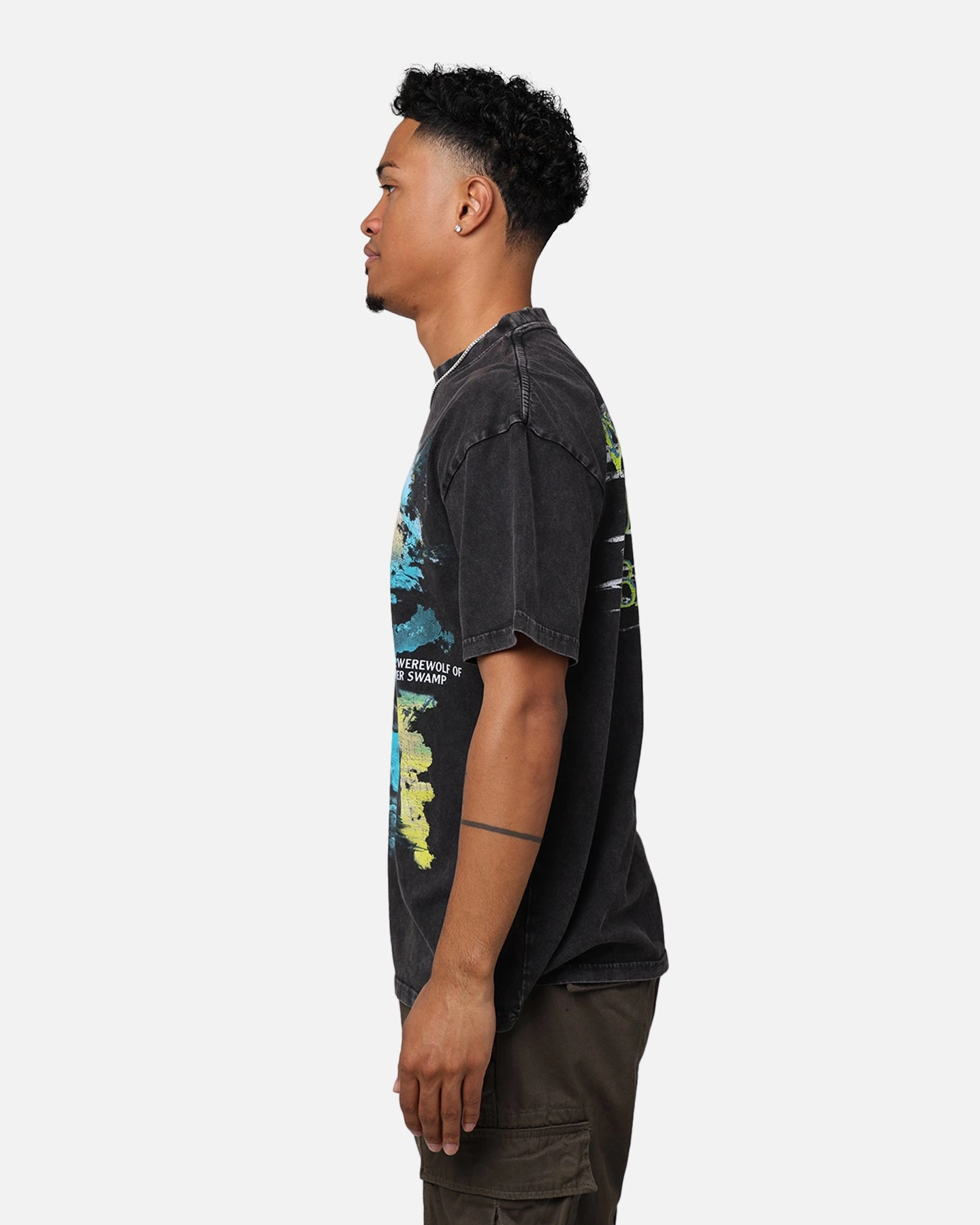 American Thrift X Goosebumps Fever Tree Vintage T-Shirt Black Wash