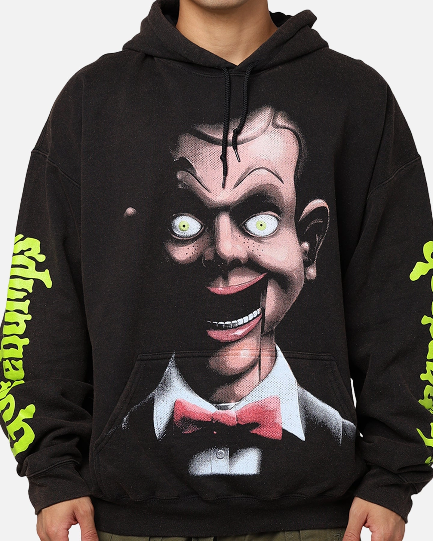 American Thrift X Goosebumps Living Dummy Vintage Hoodie Black Wash