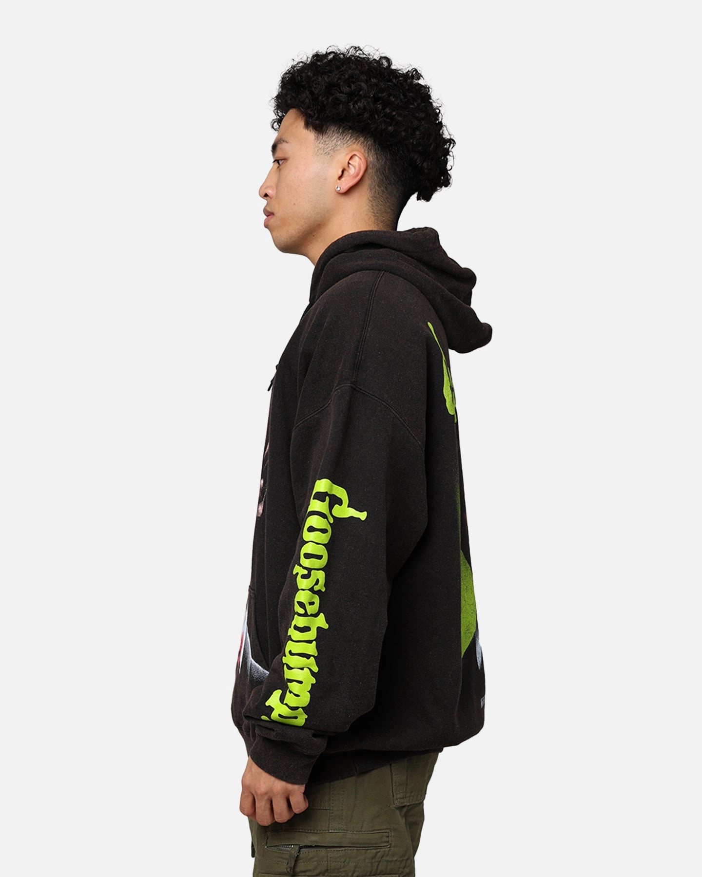 American Thrift X Goosebumps Living Dummy Vintage Hoodie Black Wash