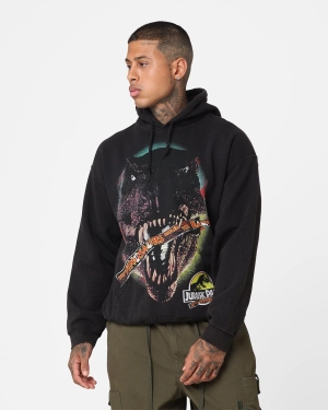 American Thrift X Jurassic Park 30th Anniversary Hoodie Black Wash