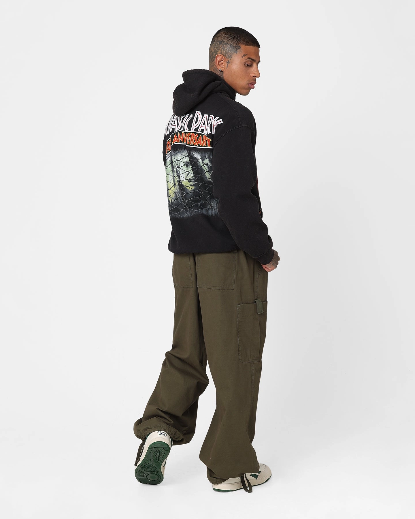 American Thrift X Jurassic Park 30th Anniversary Hoodie Black Wash