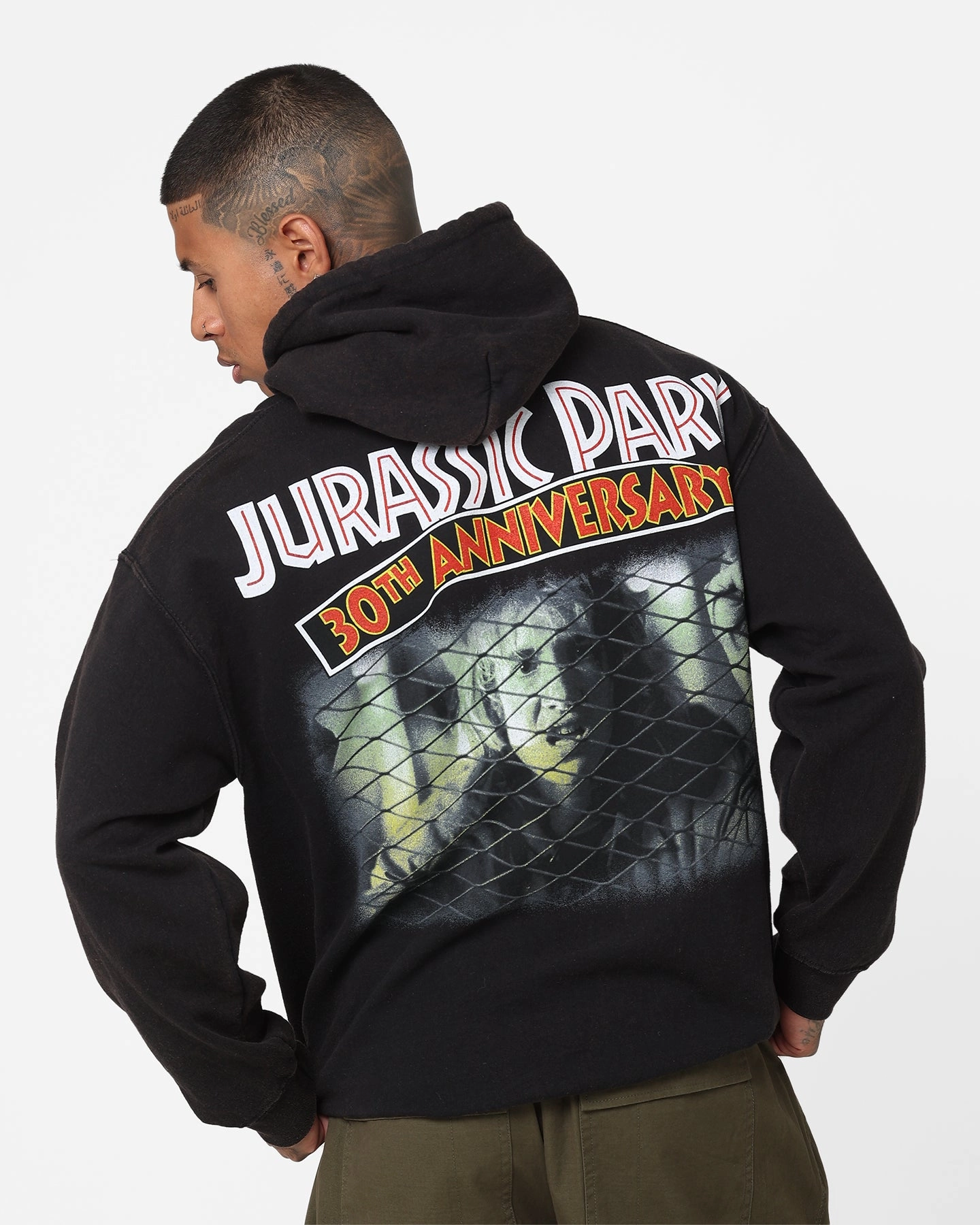 American Thrift X Jurassic Park 30th Anniversary Hoodie Black Wash