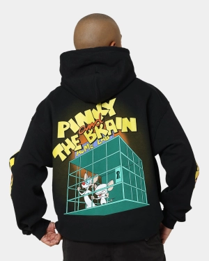 American Thrift X Pinky And The Brain Pinky And The Brain Vintage Hoodie Black Wash