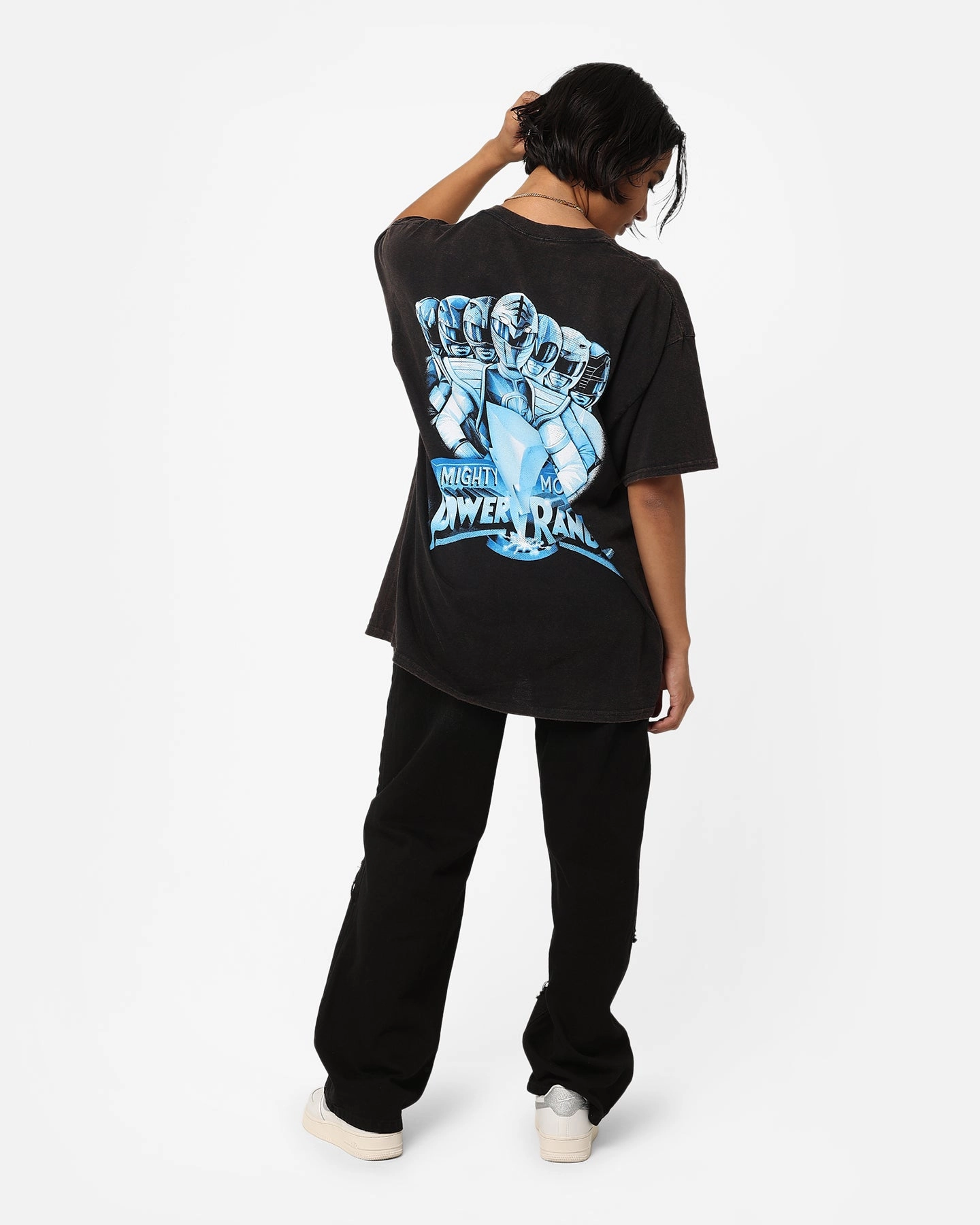 American Thrift X Power Rangers Mighty Morphin Vintage T-Shirt Black Wash