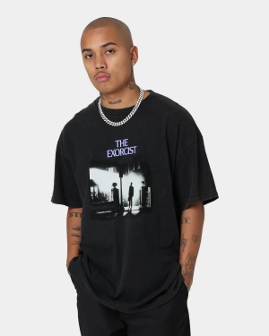 American Thrift X The Exorcist The Exorcist Poster Vintage T-Shirt Black Wash