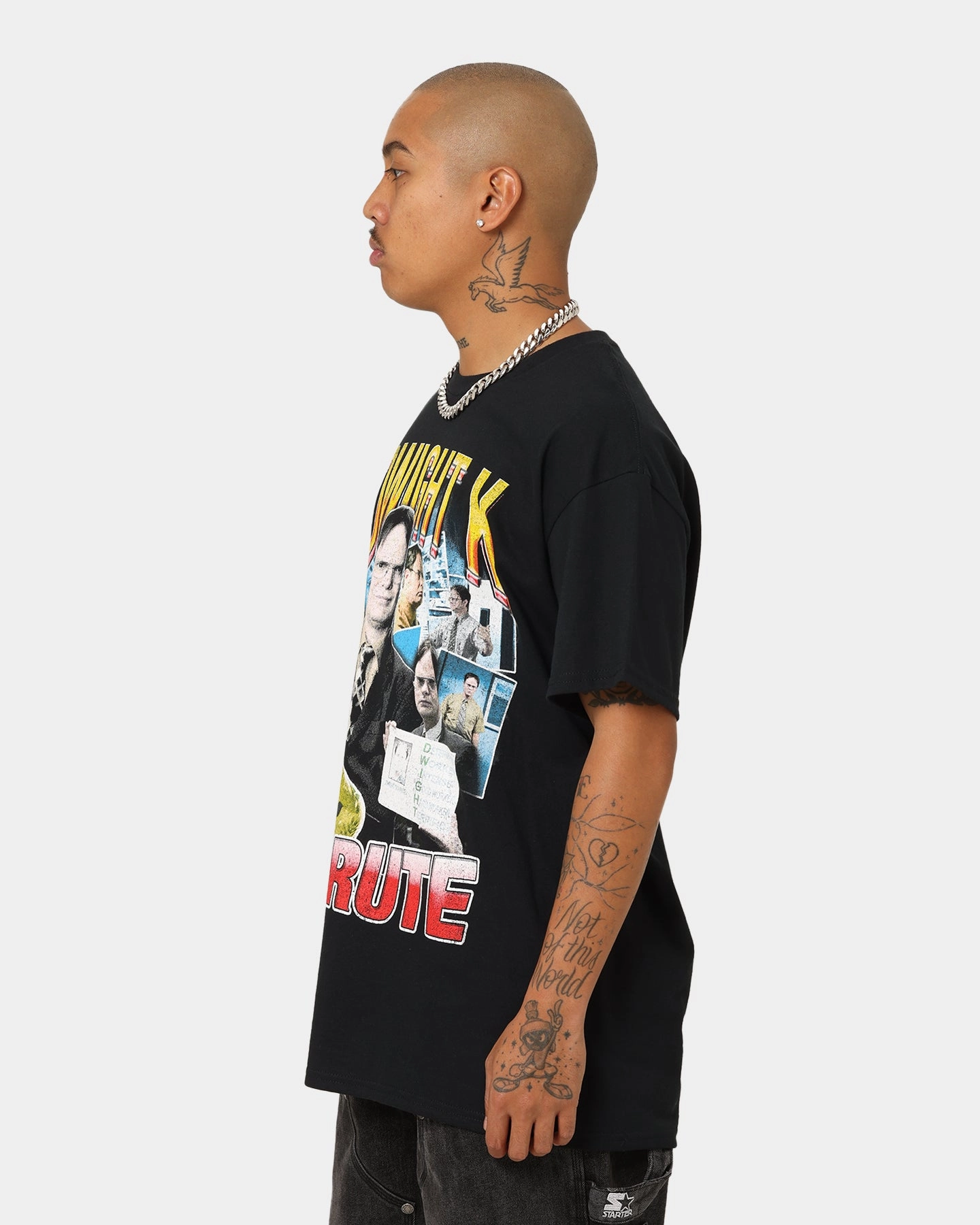 American Thrift X The Office Dwight Vintage T-Shirt Black