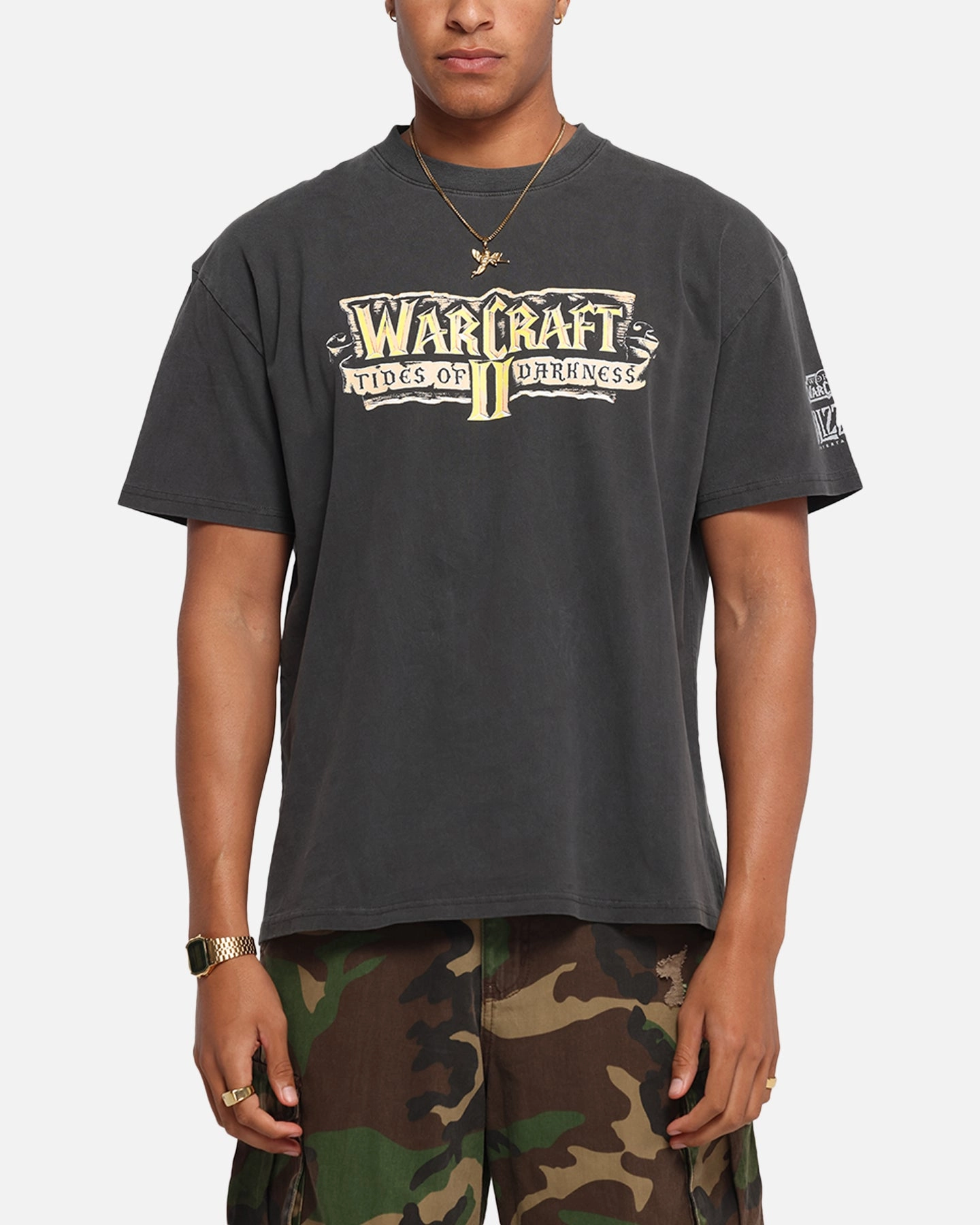 American Thrift X Warcraft II: Tides Of Darkness Heavy T-Shirt Black Wash