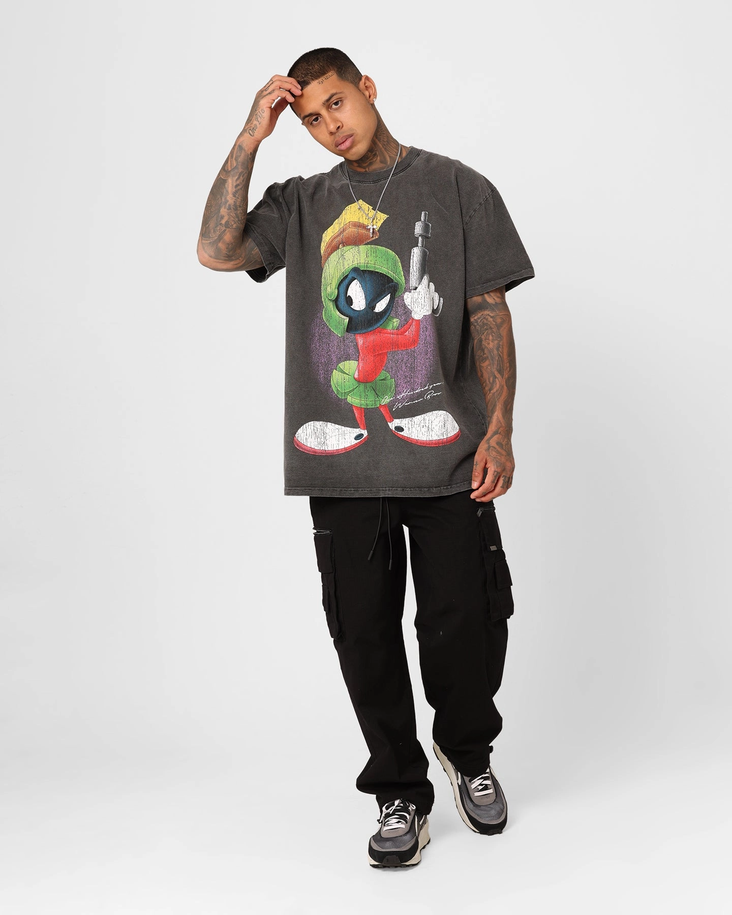 American Thrift X Warner Bros. Marvin The Martian Vintage Heavyweight T-Shirt Black Wash