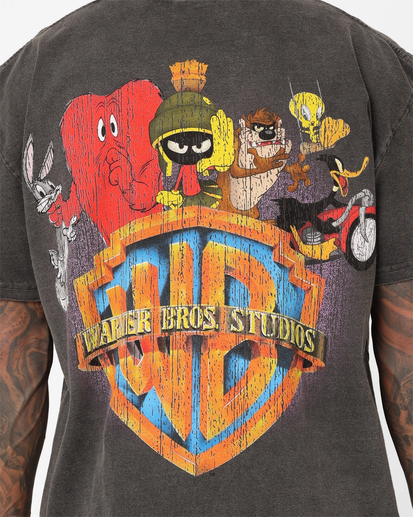 American Thrift X Warner Bros. Marvin The Martian Vintage Heavyweight T-Shirt Black Wash