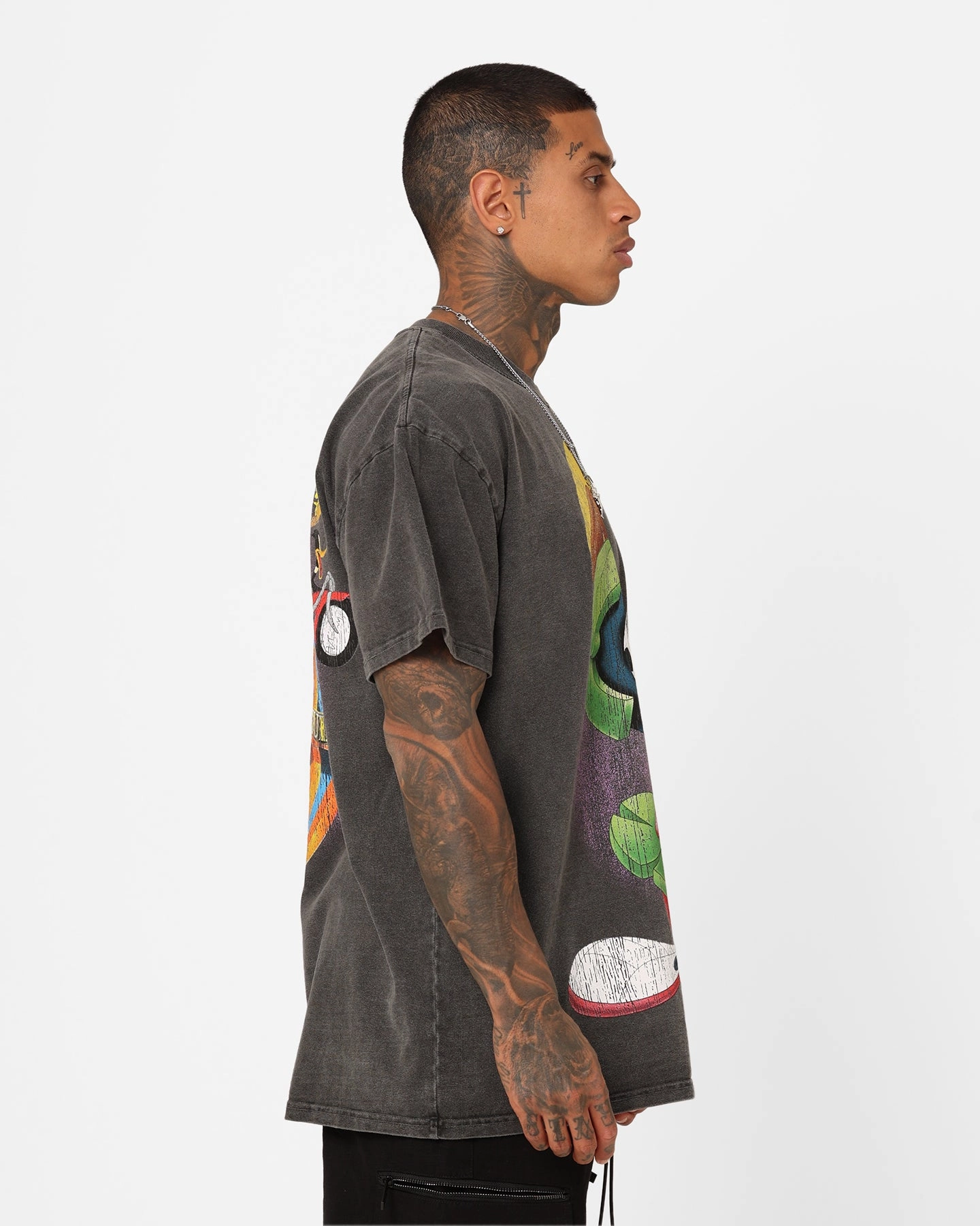 American Thrift X Warner Bros. Marvin The Martian Vintage Heavyweight T-Shirt Black Wash