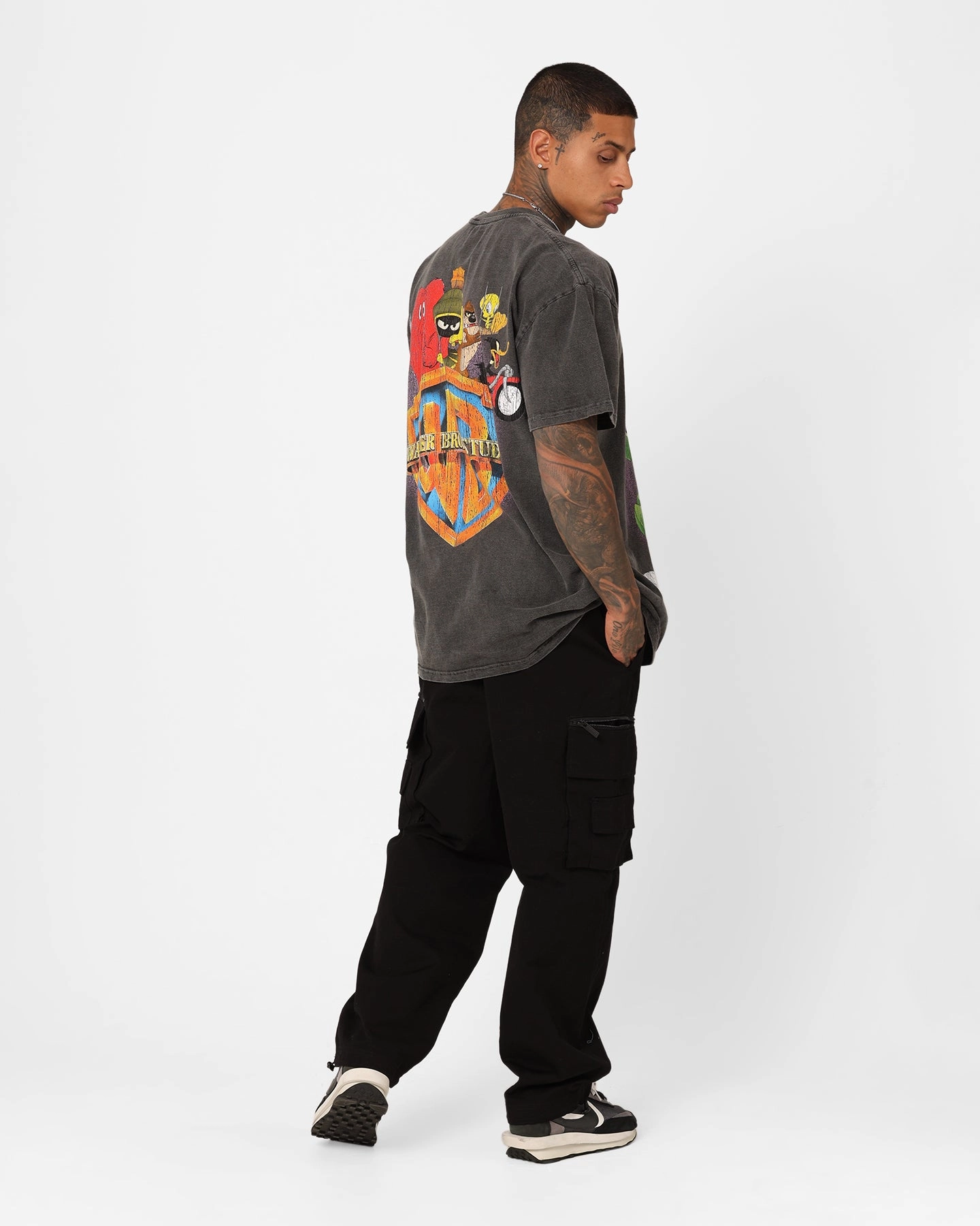 American Thrift X Warner Bros. Marvin The Martian Vintage Heavyweight T-Shirt Black Wash