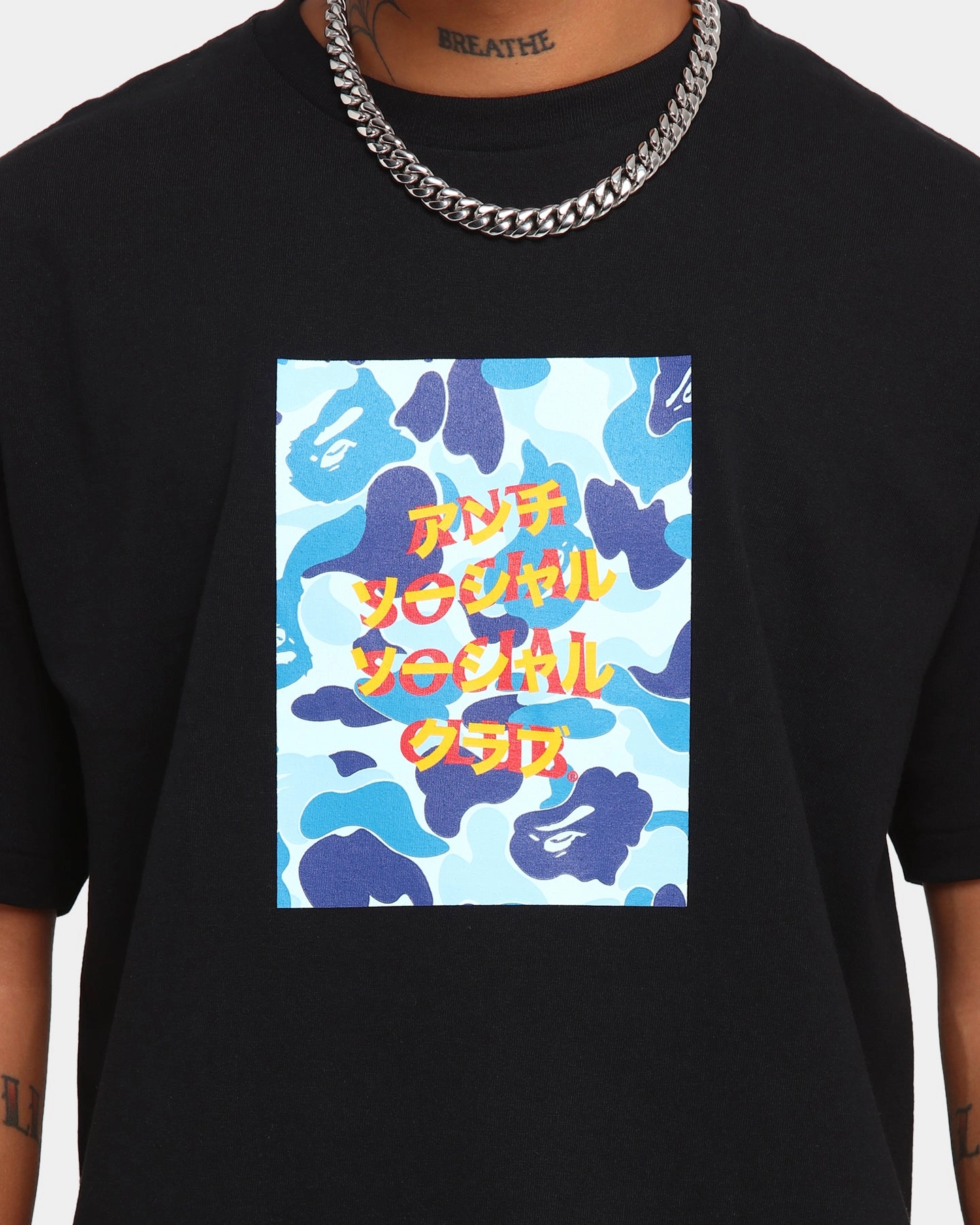 Anti Social Social Club BAPE x ASSC Camo Box T-Shirt Black/Blue