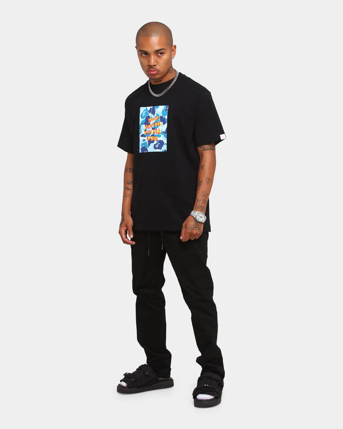 Anti Social Social Club BAPE x ASSC Camo Box T-Shirt Black/Blue