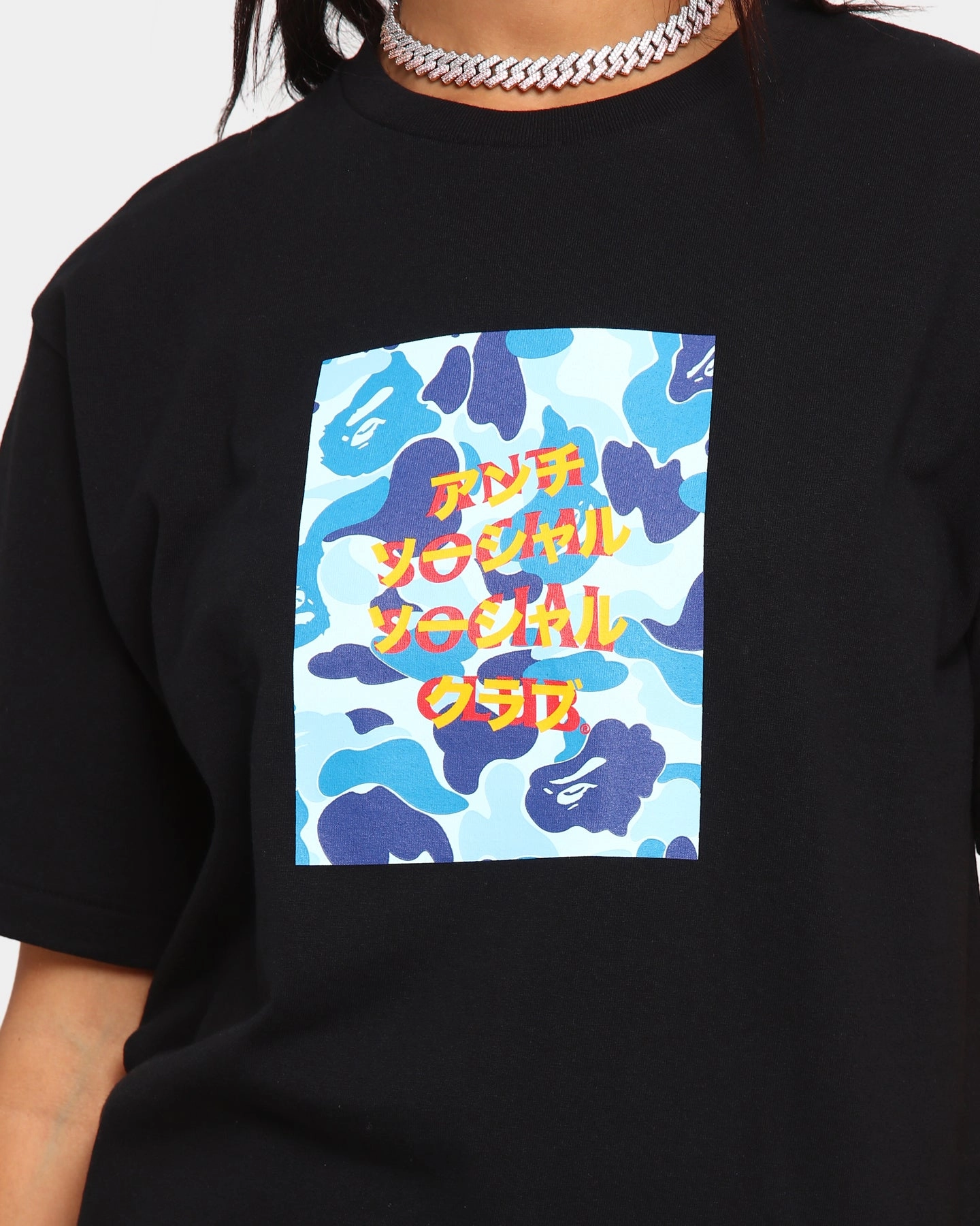 Anti Social Social Club BAPE x ASSC Camo Box T-Shirt Black/Blue