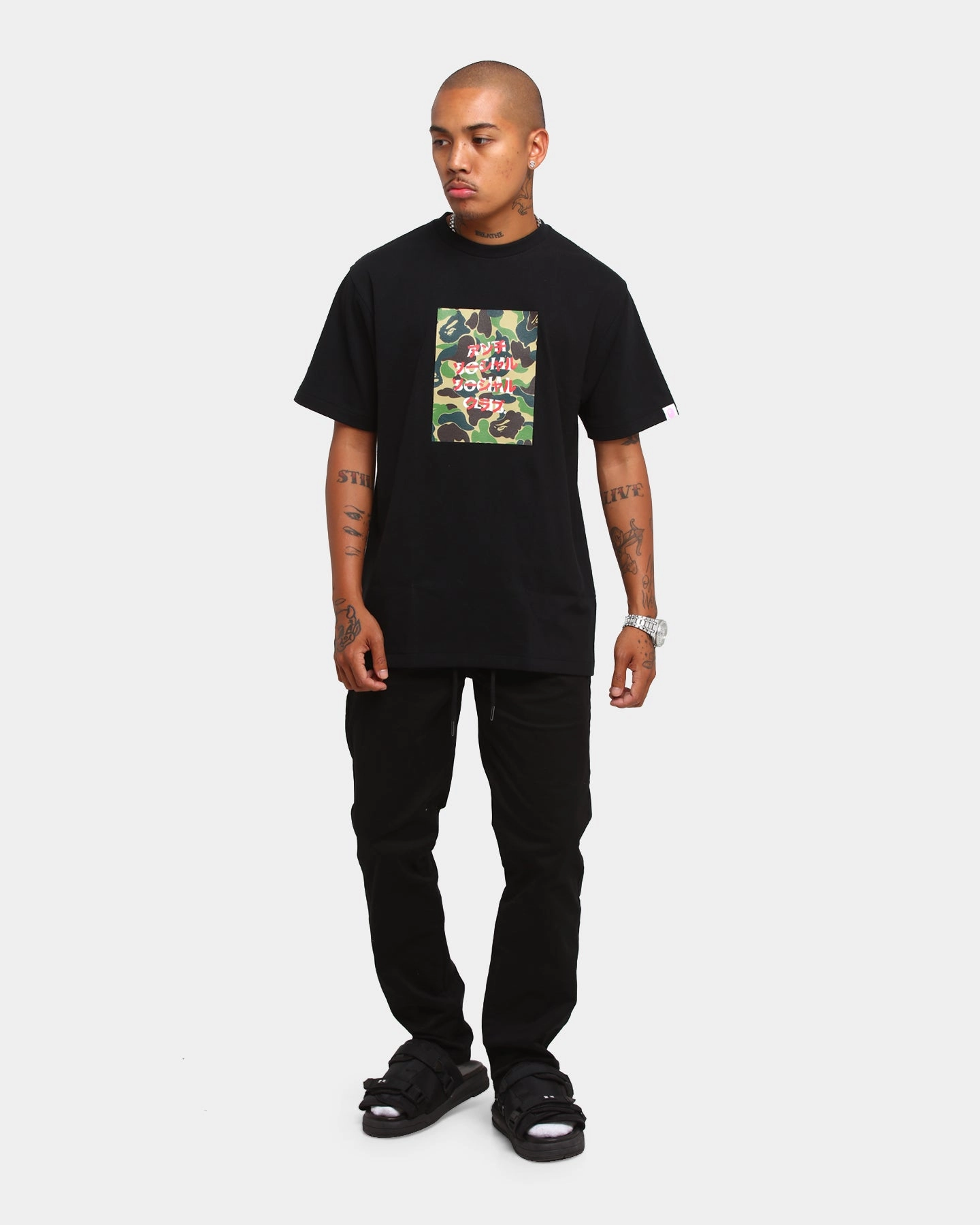 Anti Social Social Club BAPE x ASSC Camo Box T-Shirt Black/Green
