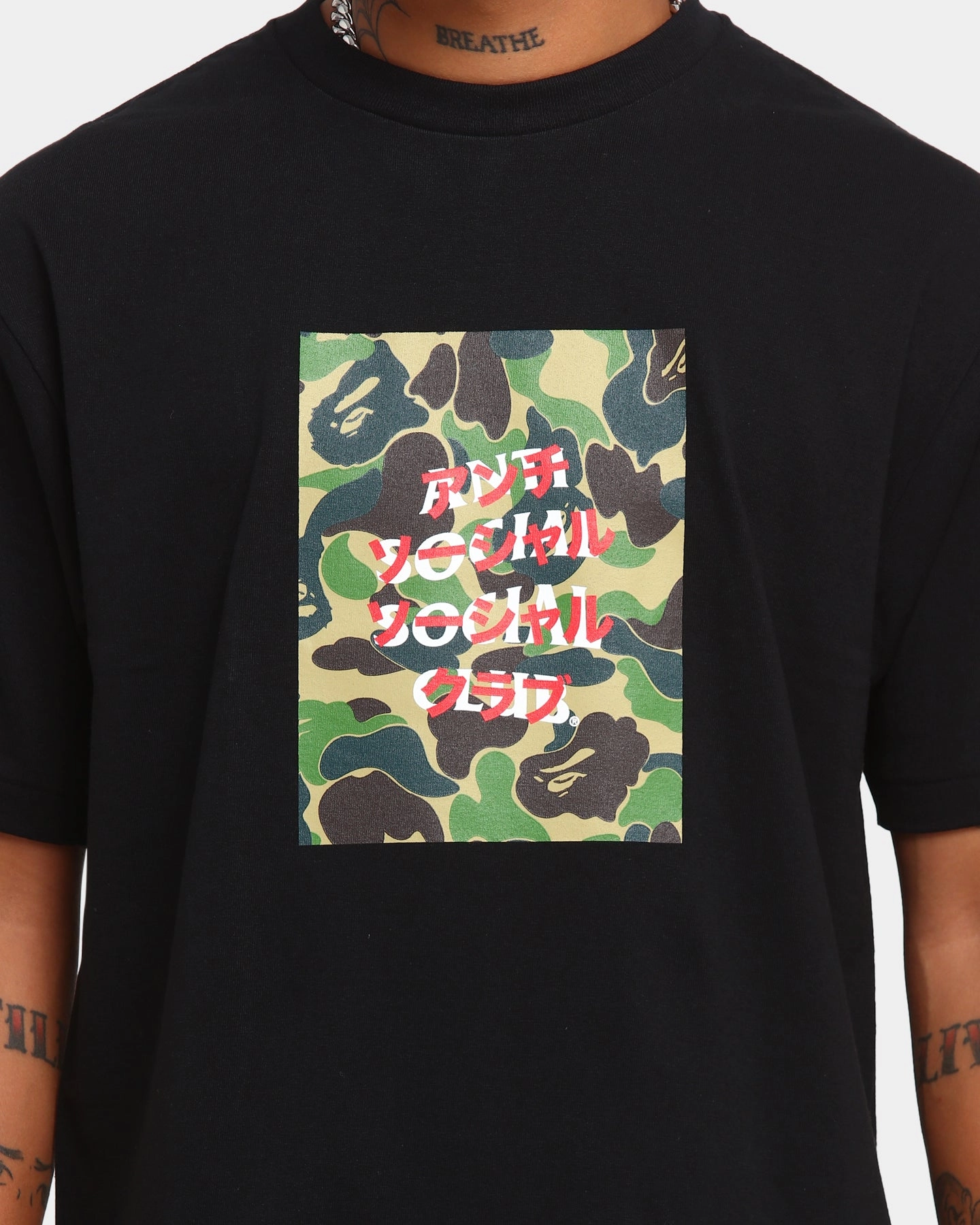 Anti Social Social Club BAPE x ASSC Camo Box T-Shirt Black/Green
