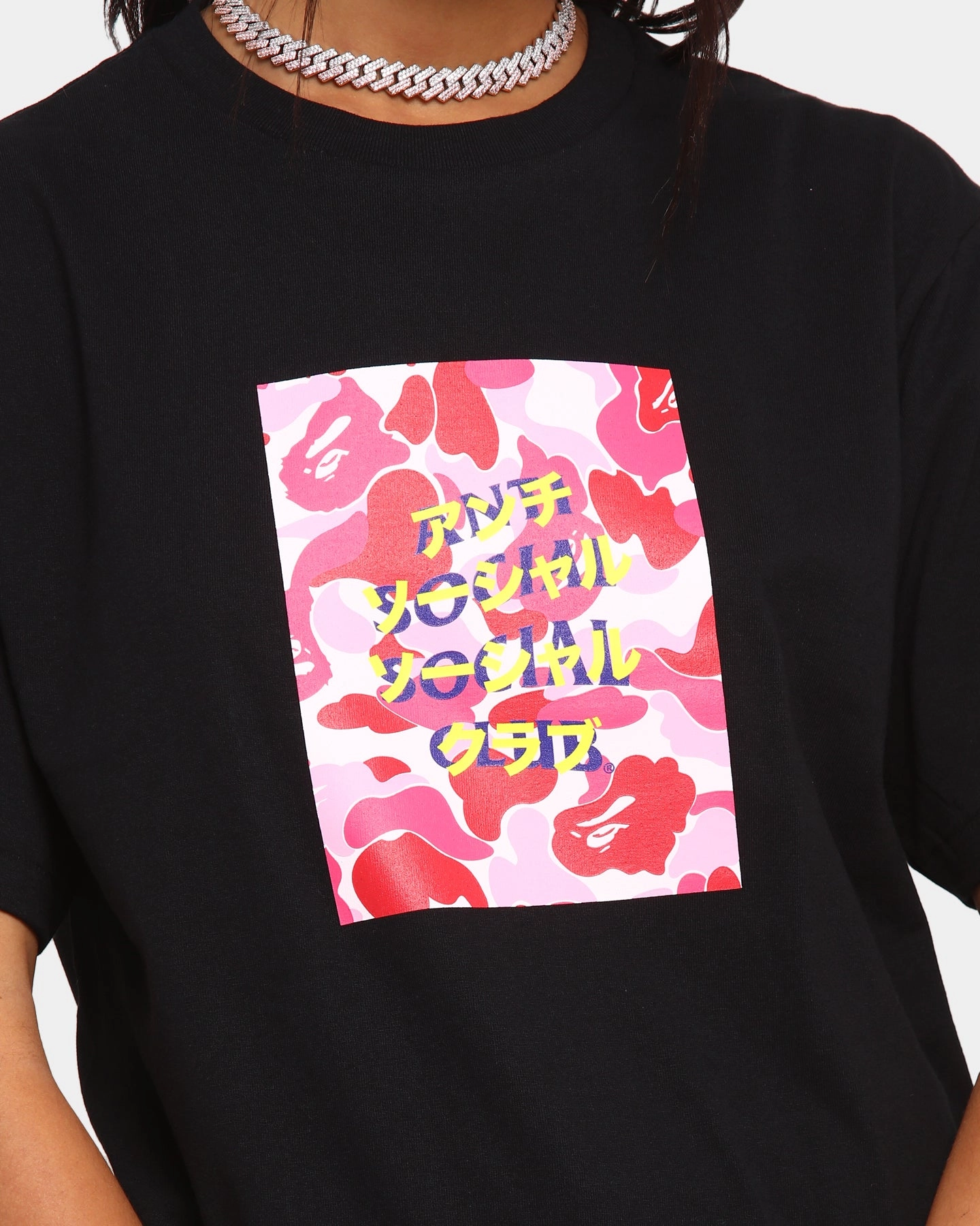 Anti Social Social Club BAPE x ASSC Camo Box T-Shirt Black/Pink
