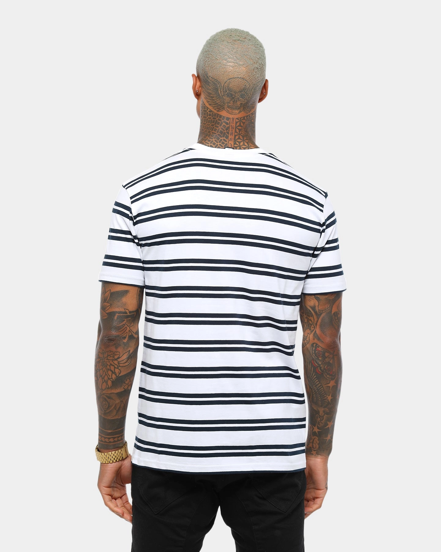AS COLOUR CLASSIC STRIPE TEE WHITE/NAVY