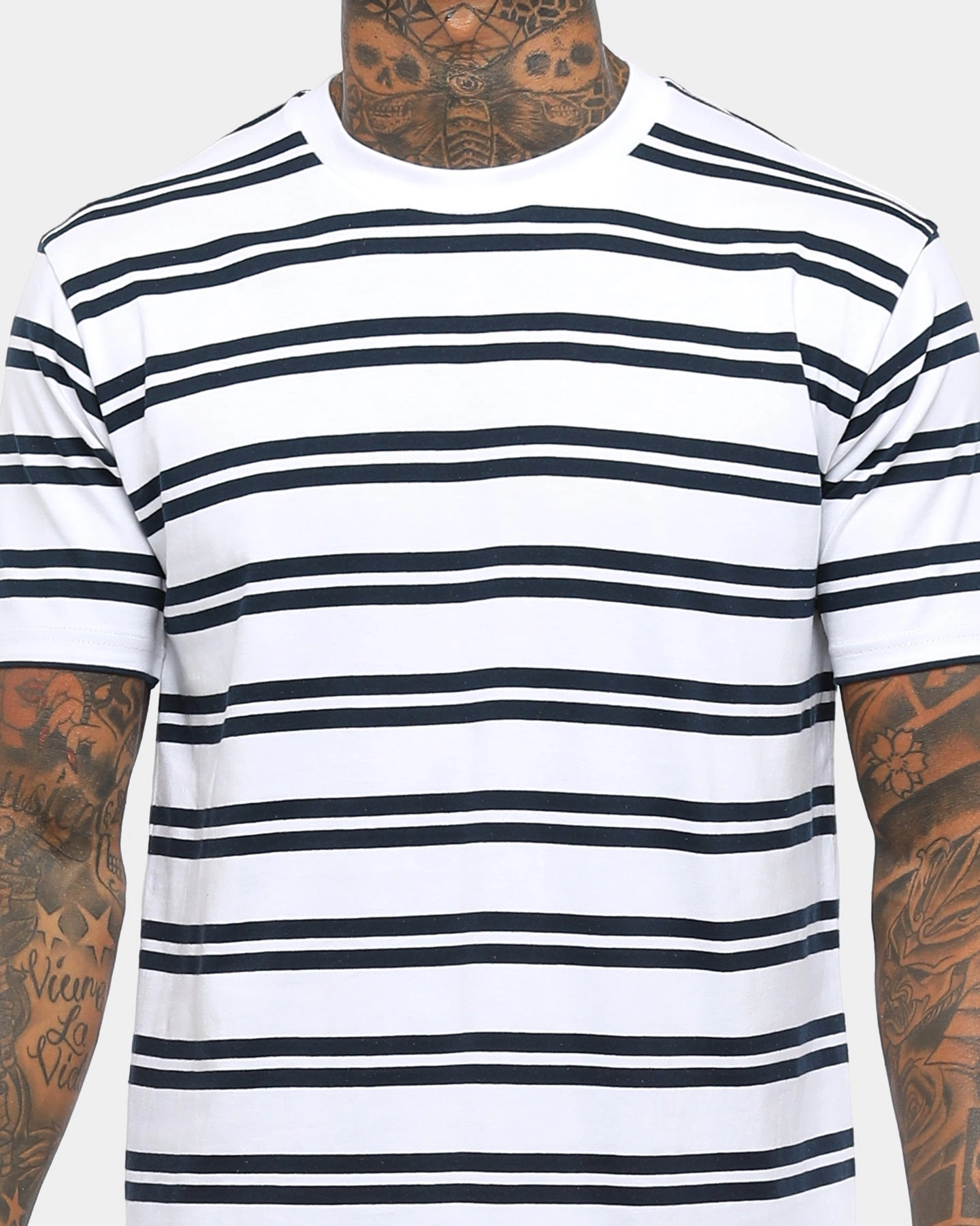 AS COLOUR CLASSIC STRIPE TEE WHITE/NAVY