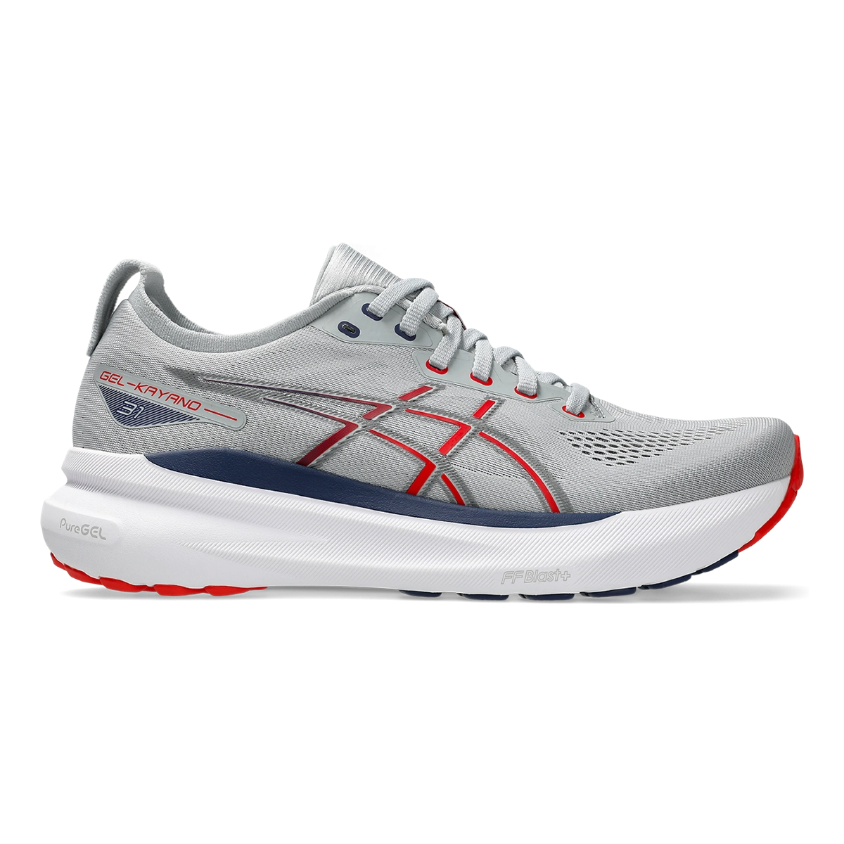 Asics Gel Kayano 31 - Piedmont Grey - Fiery Red