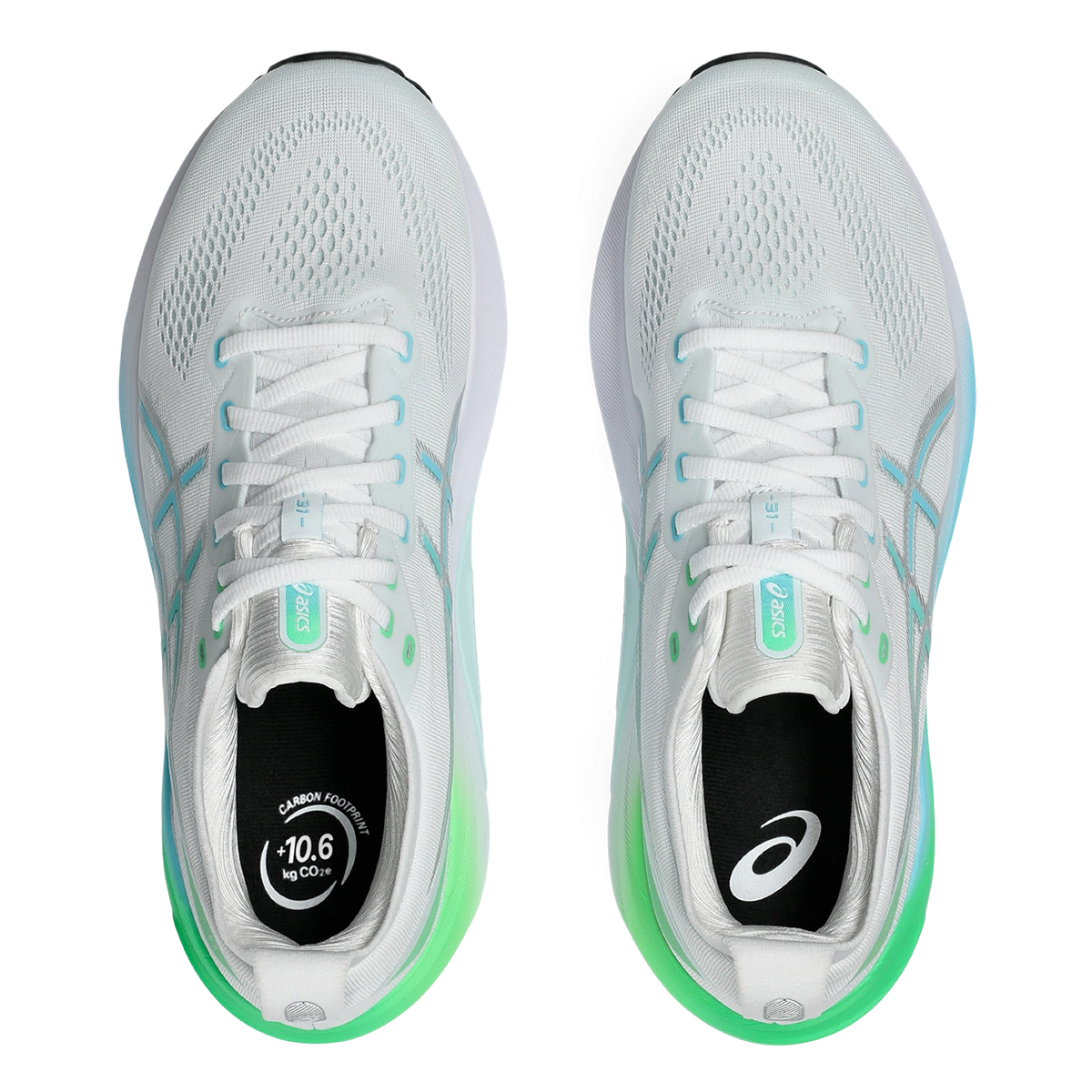 Asics Gel Kayano 31 - White - Bright Cyan