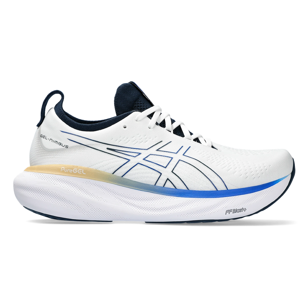 Asics Gel Nimbus 25 - White - Illusion Blue