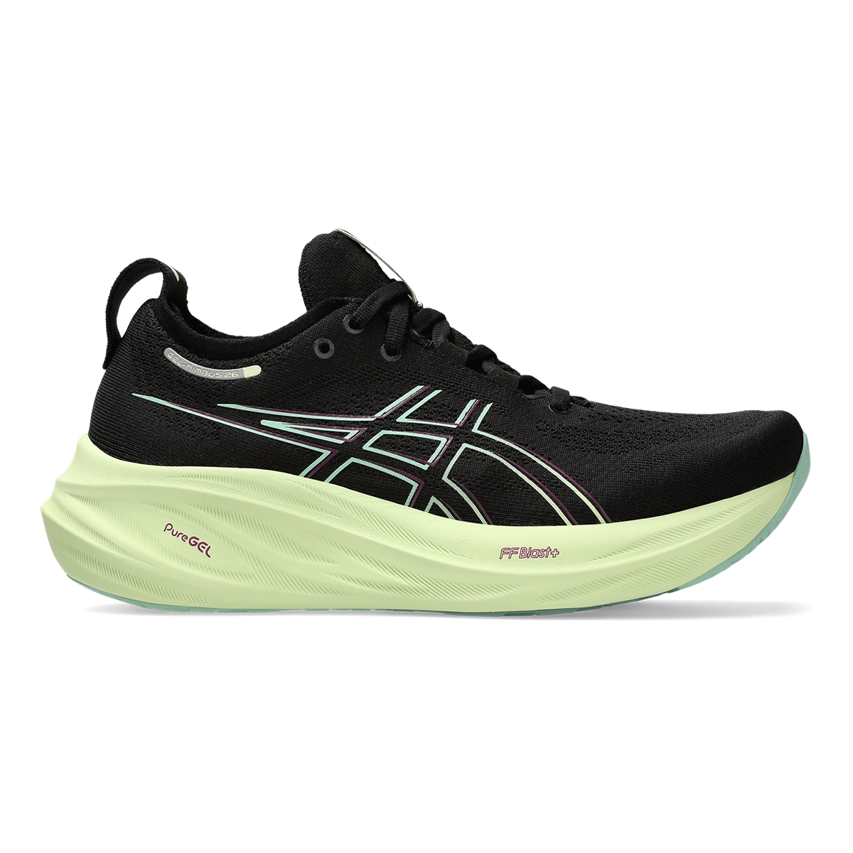 Asics Gel Nimbus 26 - Black - Cool Matcha