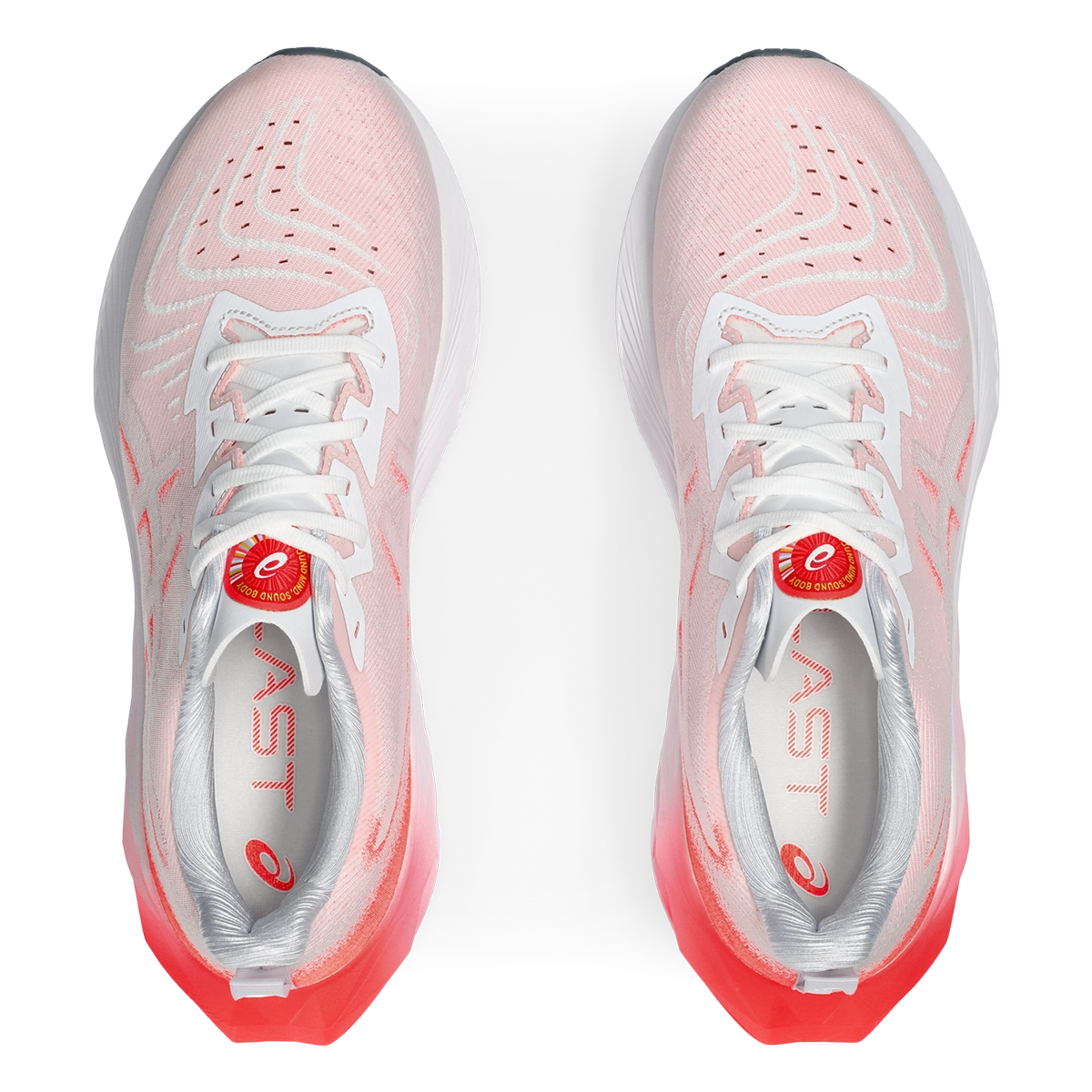 Asics Novablast 4 - White - Sunrise Red