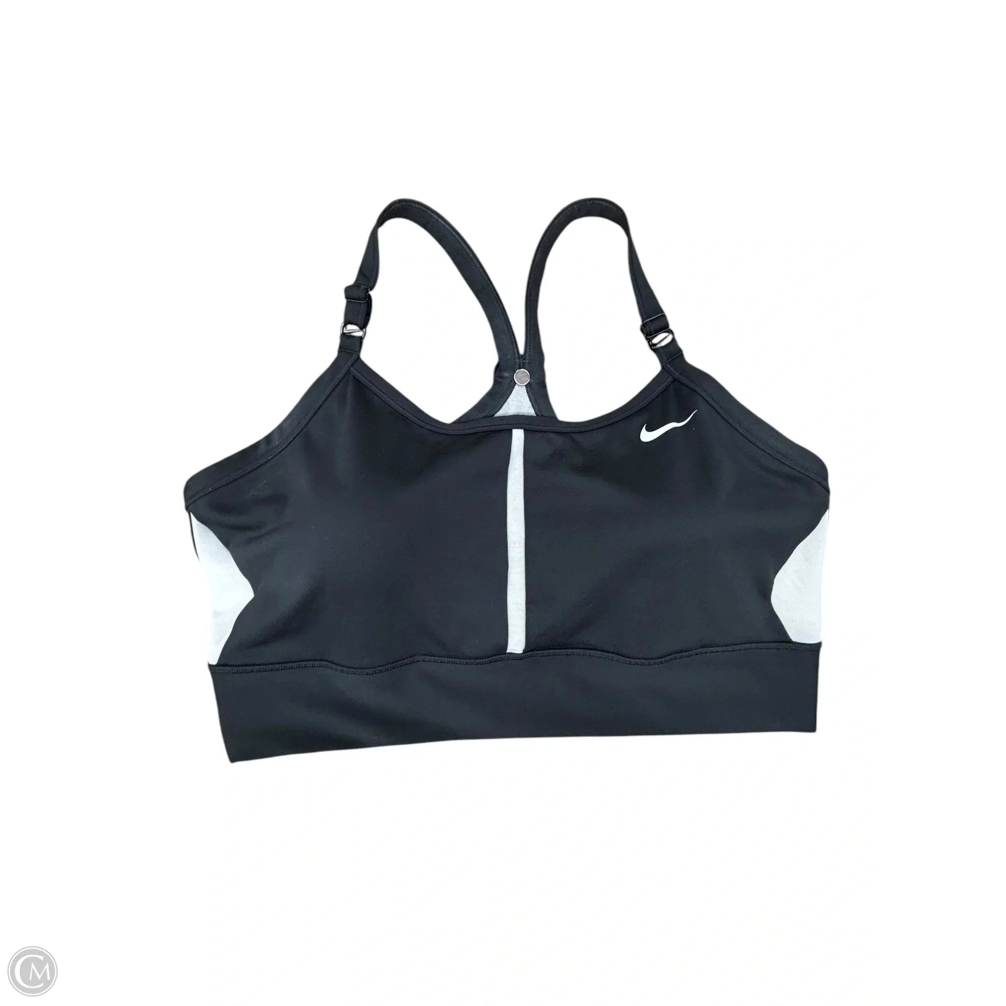 Athletic Bra By Nike Apparel In Black & White, Size: 2x