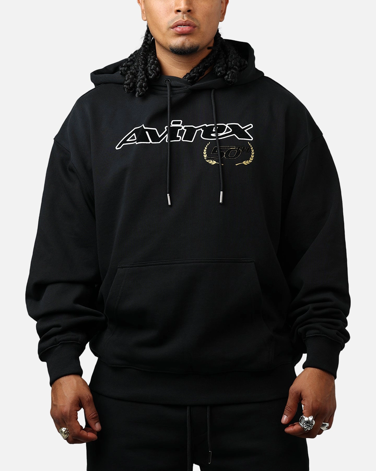 Avirex Gold Hoodie Black/Gold