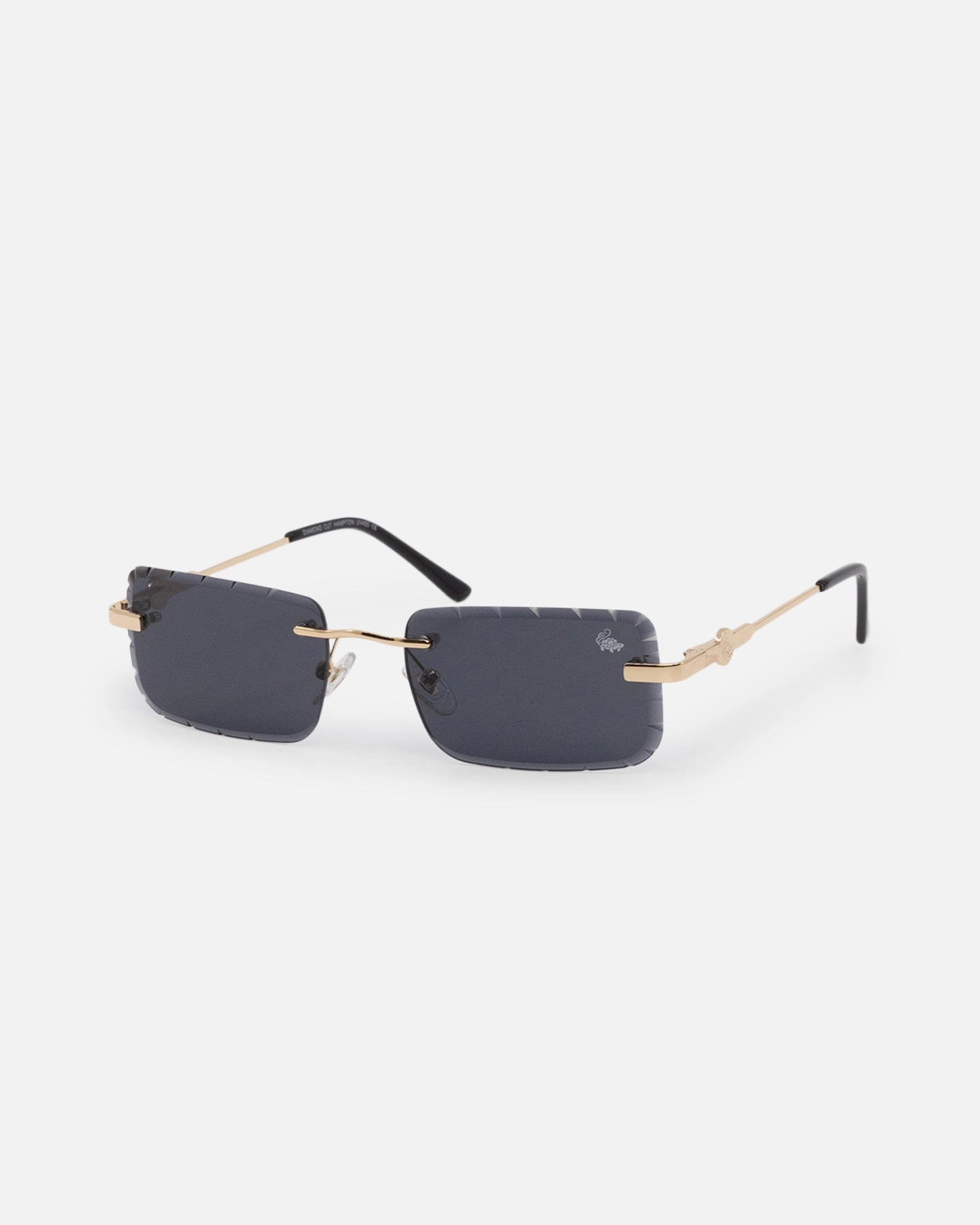 Belvoir & Co Diamond Cut Hampton Sunglasses Black/Gold