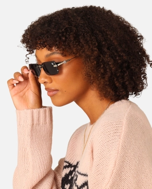 Belvoir & Co Diamond Cut Hampton Sunglasses Black/Silver