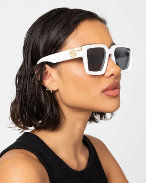 Belvoir & Co Hendrix Billion Sunglasses White
