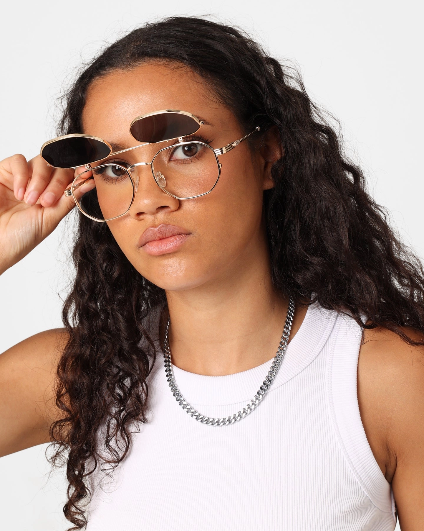 Belvoir & Co Ramar Flip Sunglasses Gold/Black
