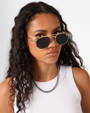 Belvoir & Co Ramar Flip Sunglasses Gold/Black