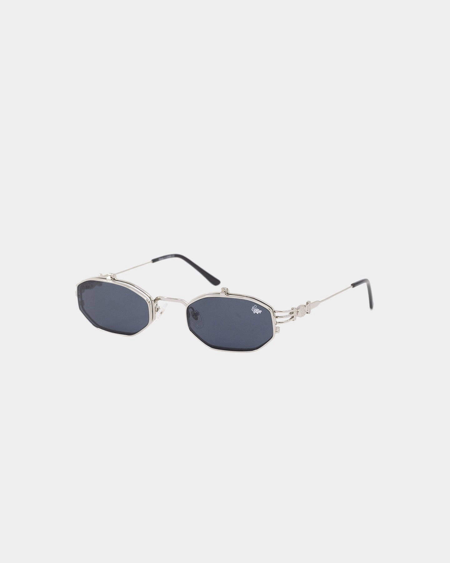 Belvoir & Co Ramar Flip Sunglasses Silver/Black