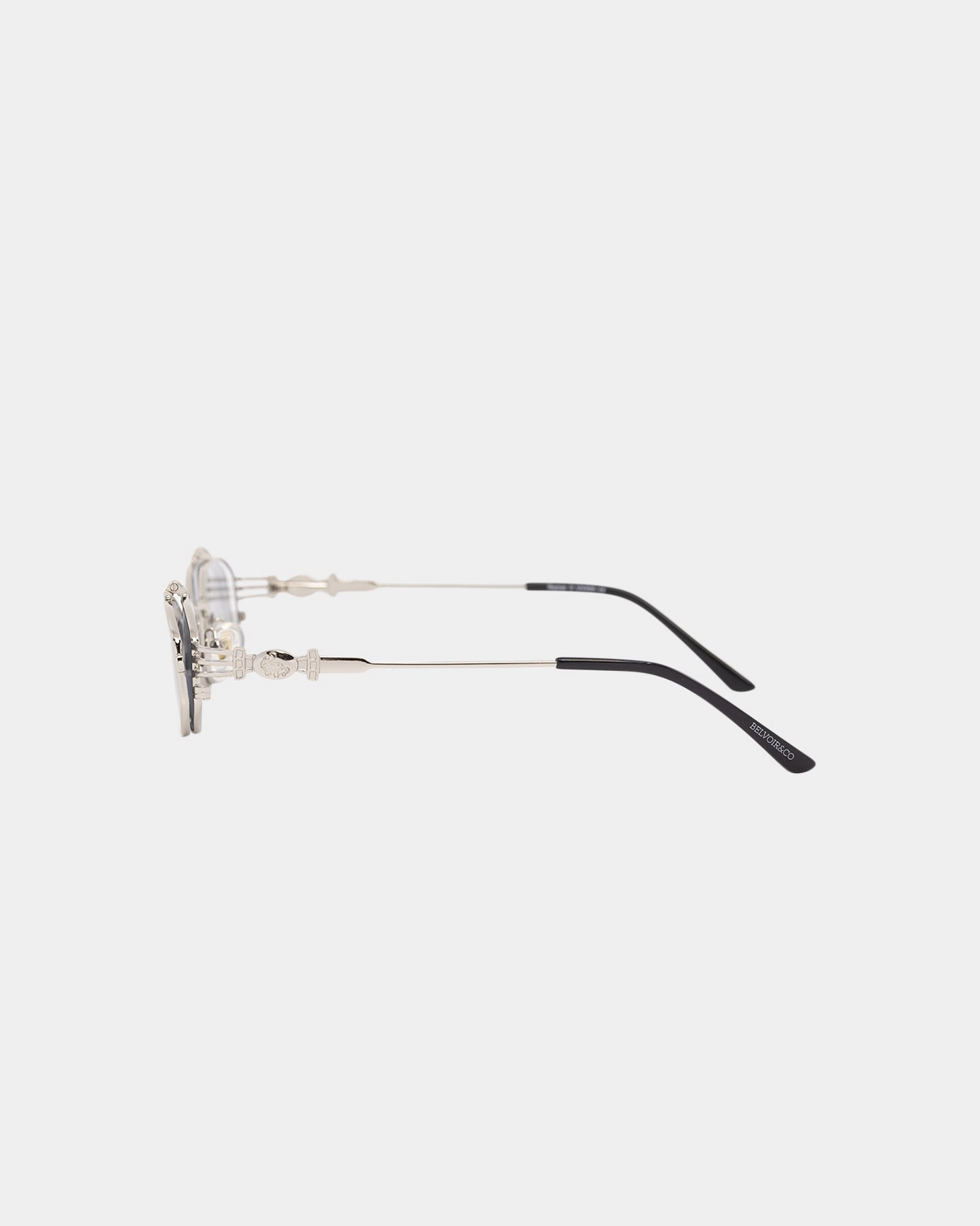 Belvoir & Co Ramar Flip Sunglasses Silver/Black